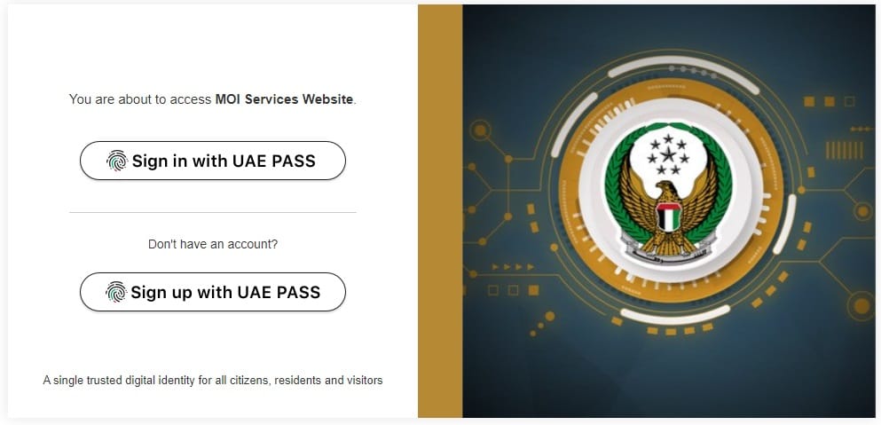 Ministry of Interior (MOI) Website to traffic fines