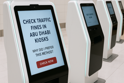 check & pay traffic fines in Abu Dhabi Self-Service Kiosks